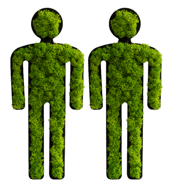 Pictogram: Toilet sign set Reindeer moss