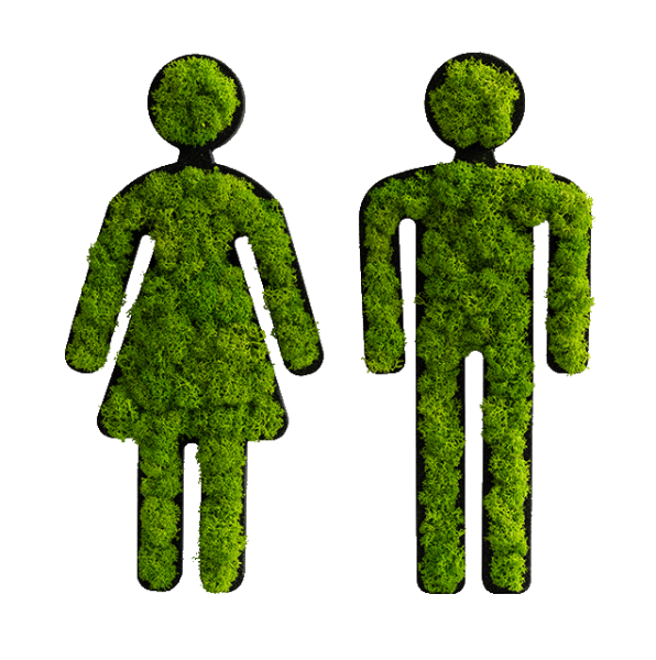 Pictogram: Toilet sign set Reindeer moss