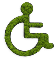 Reindeer moss pictogram wheelchair Reindeer moss pictogram wheelchair
