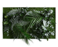 plant pictures with jungle design 100x60cm solid wood frame (white) plant pictures with jungle design 100x60cm solid wood frame (white)