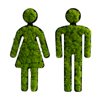 Pictogram: Toilet sign set Reindeer moss Pictogram: Toilet sign set Reindeer moss